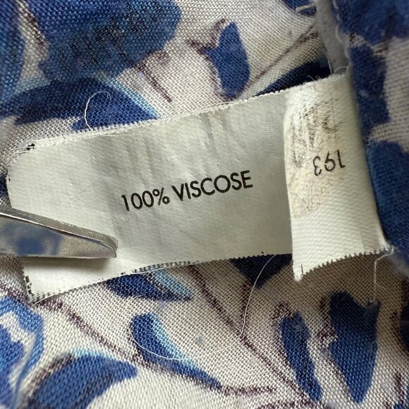 Poupette St Barth Size L Blue Floral Camila Ruffled Mini Tiered Dress - Picture 8 of 16